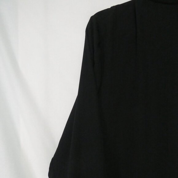 RACHEL - Rachel Roy | 2X | Elegant Black Blouse With Tie Detail - Picture 9 of 14